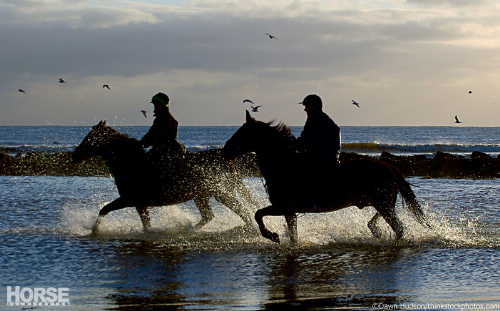 Riding through water