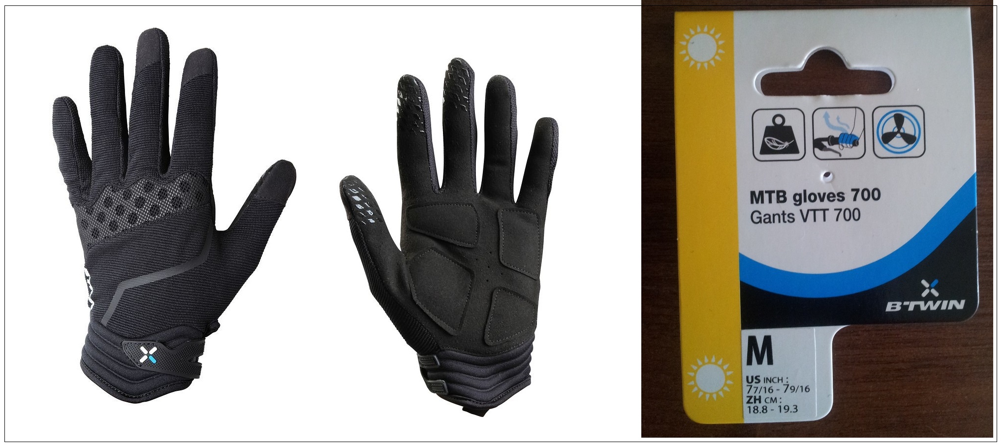перчатки MTB gloves 700 Btwin велосипедные декатлон - 2.jpg